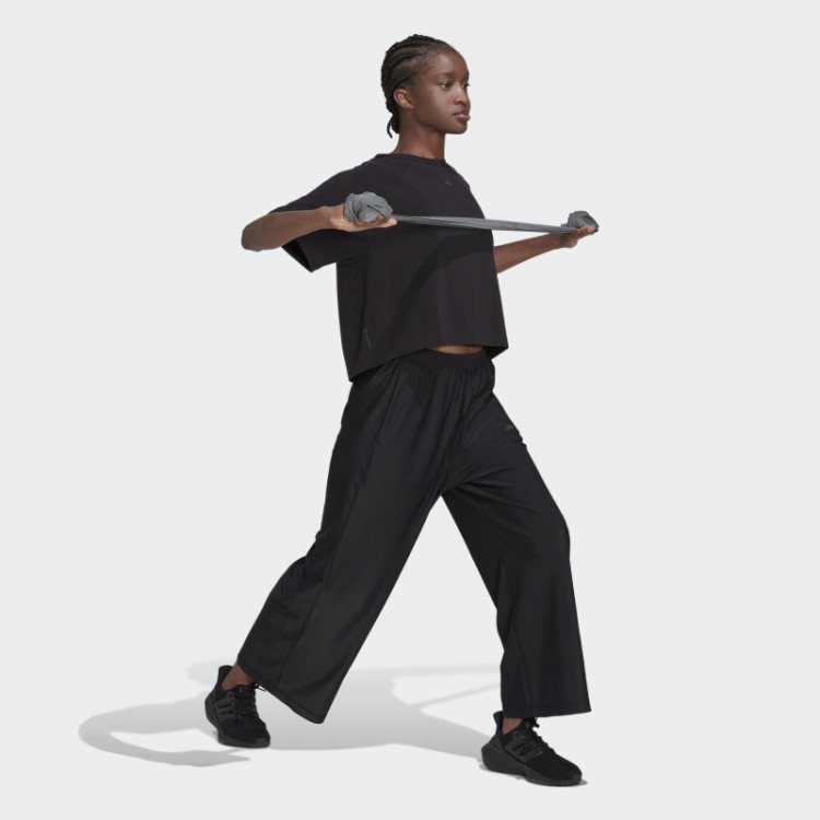 Camiseta Preta Adidas Aeroready Com Amarração Nas Costas