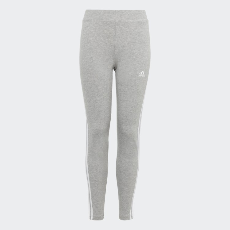 Meia-calça De Algodão Com As Três Listras Adidas Essentials Cinza Médio