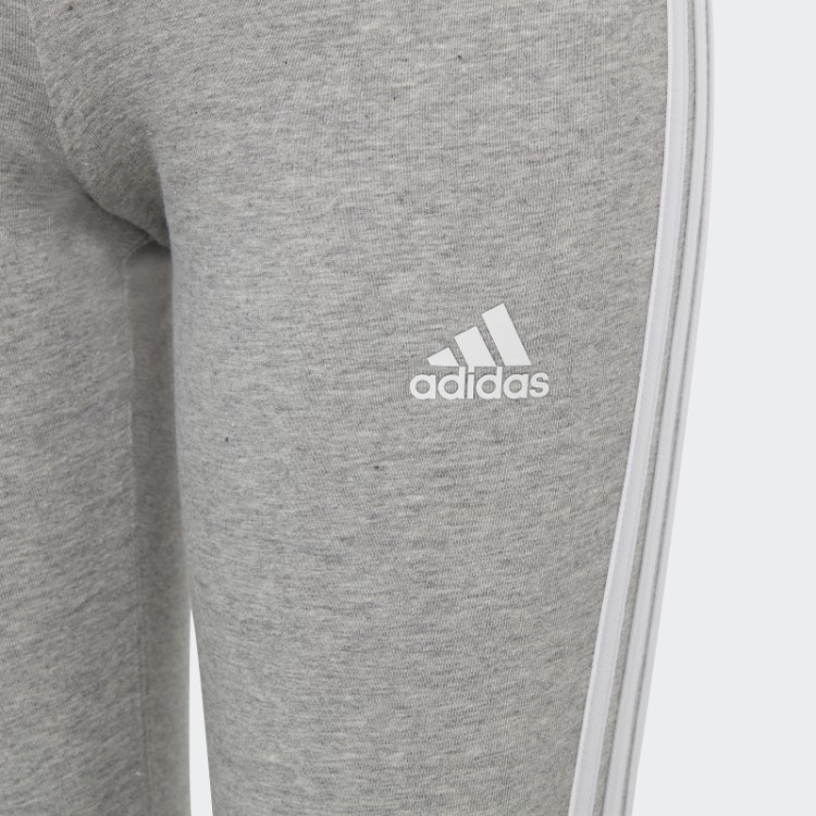 Meia-calça De Algodão Com As Três Listras Adidas Essentials Cinza Médio