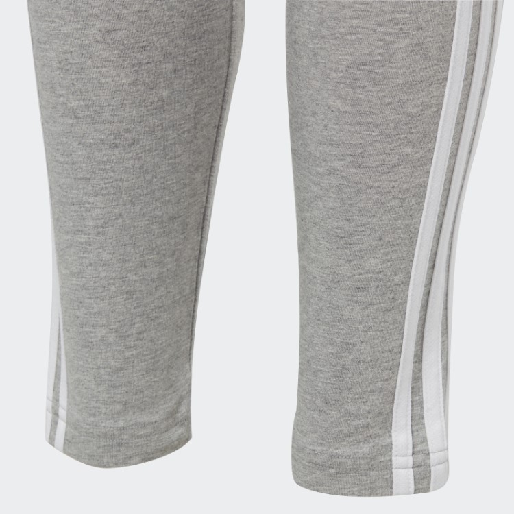 Meia-calça De Algodão Com As Três Listras Adidas Essentials Cinza Médio