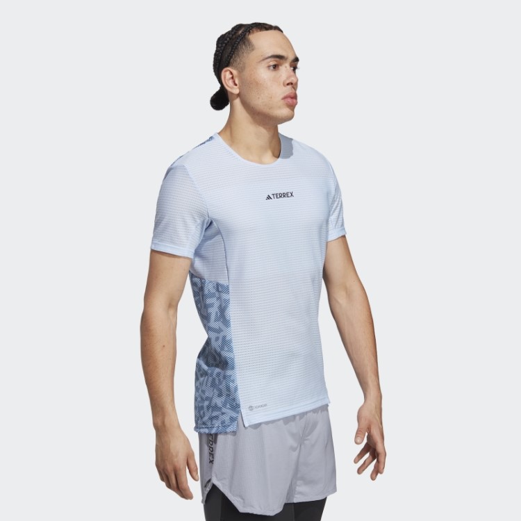 Camiseta De Corrida Blue Dawn Terrex Agravic Pro Trail Adidas