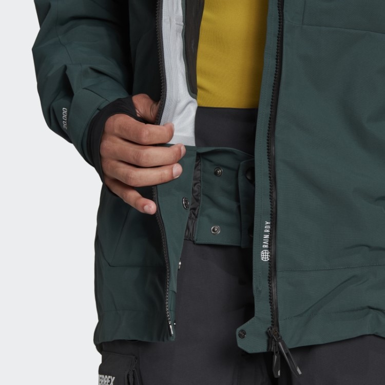 Terrex Jaqueta De Neve Pós-consumo De 3 Camadas Verde Adidas