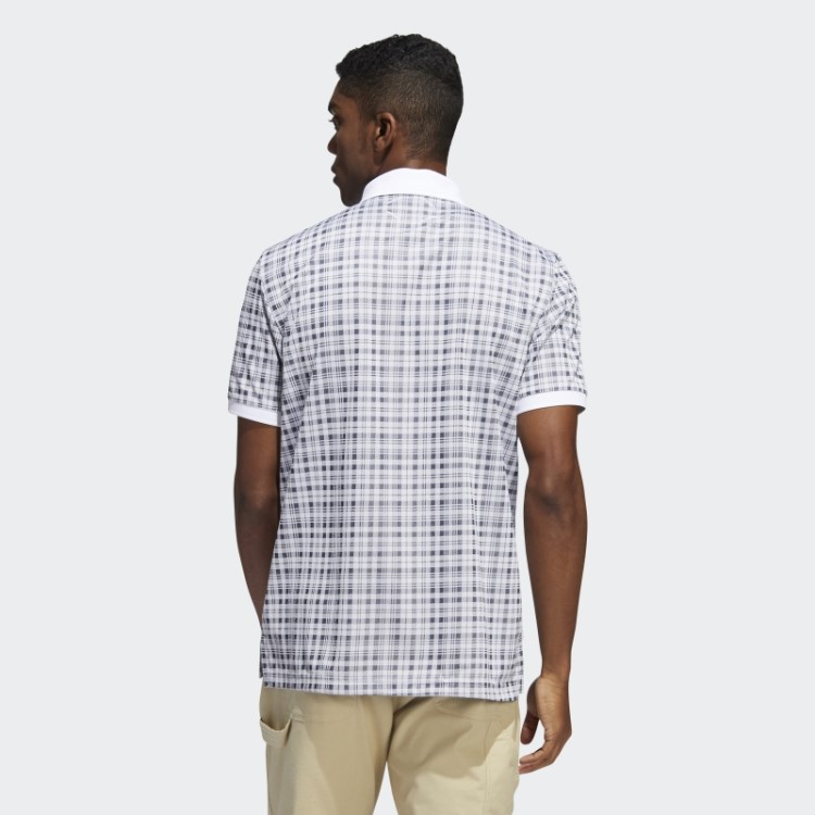 Camisa Polo Xadrez Adicross Branca Adidas