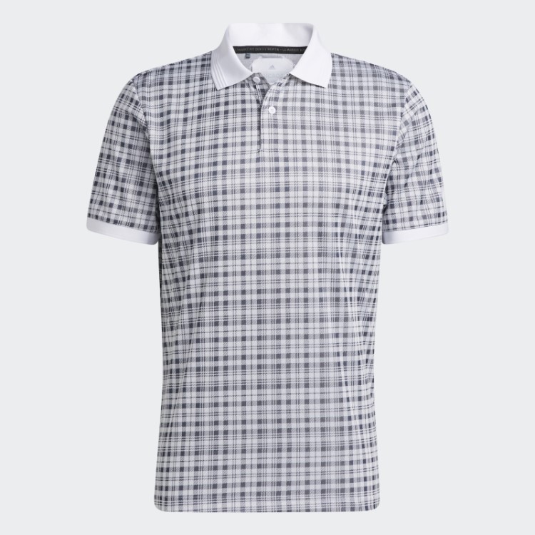 Camisa Polo Xadrez Adicross Branca Adidas
