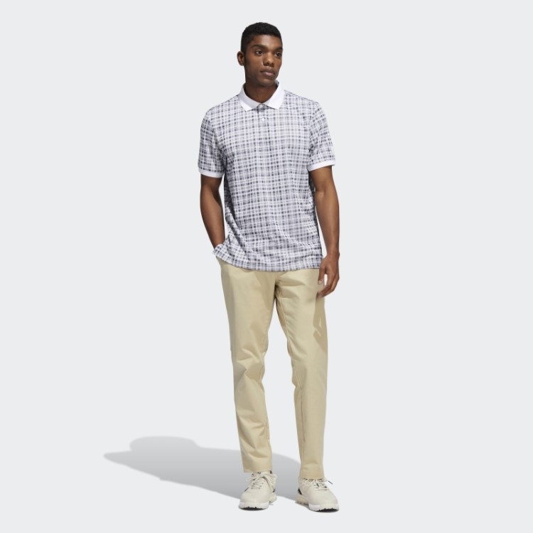 Camisa Polo Xadrez Adicross Branca Adidas