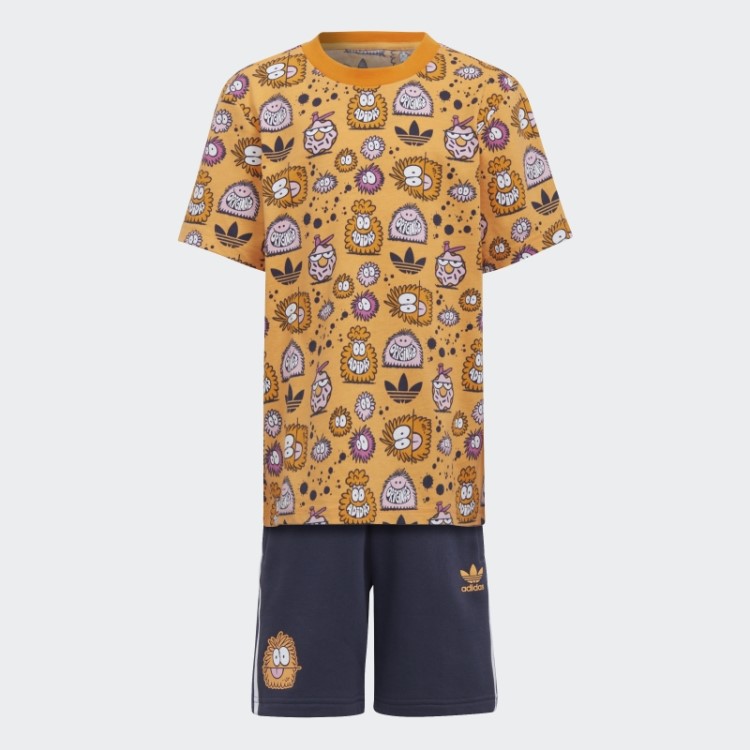 Bermuda Laranja Nebulosa Adidas X Kevin Lyons E Camiseta Fashion