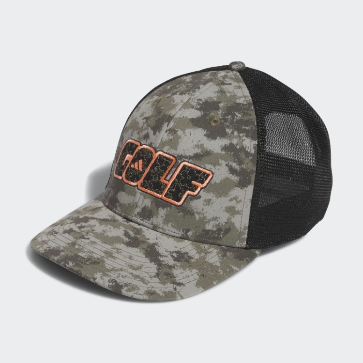 Boné Trucker De Perfil Baixo Com Estampa Camuflada Adidas De Golfe
