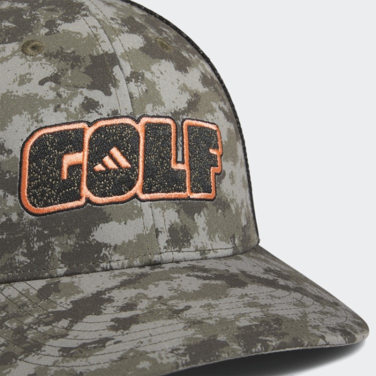 Boné Trucker De Perfil Baixo Com Estampa Camuflada Adidas De Golfe