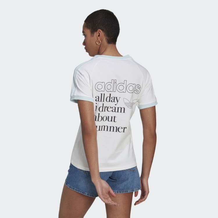 Camiseta Estampada Branca Adidas