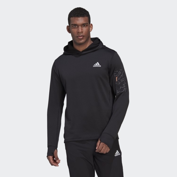 Moletom Com Capuz De Corrida X-city Preto Da Adidas