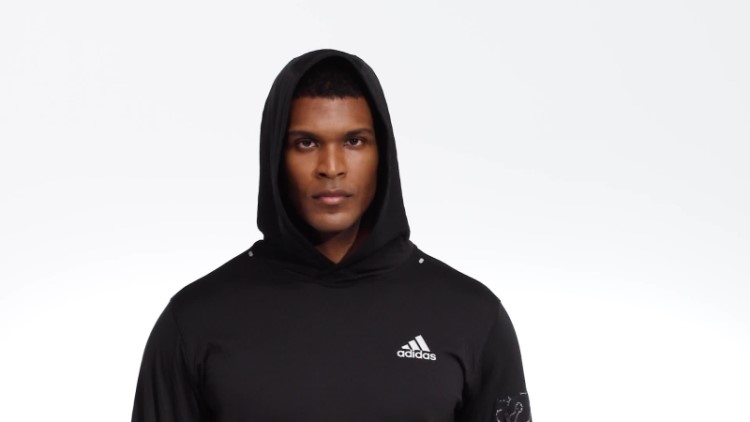 Moletom Com Capuz De Corrida X-city Preto Da Adidas