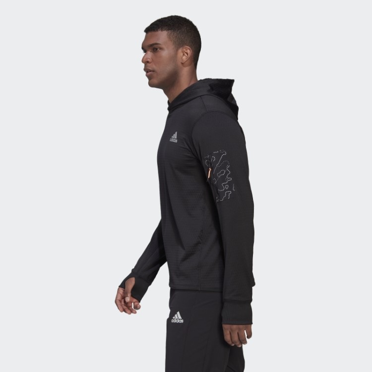 Moletom Com Capuz De Corrida X-city Preto Da Adidas