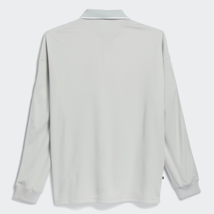 Camisa Polo Manga Longa (gênero Neutro) Cinza Adidas