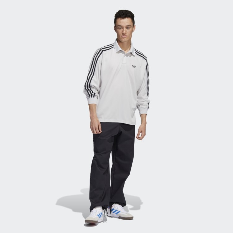 Camisa Polo Manga Longa (gênero Neutro) Cinza Adidas