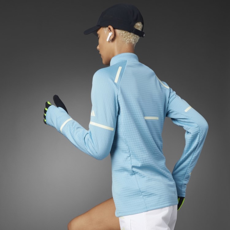 Reflect At Night X-city Top De Corrida De Manga Comprida Azul Adidas