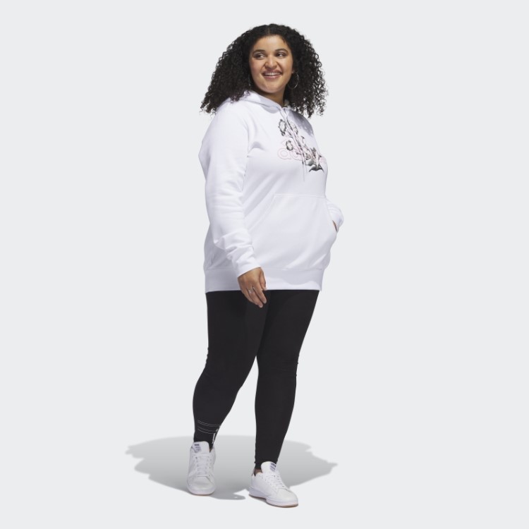 Moletom Com Capuz Bloom (tamanho Grande) Branco Adidas
