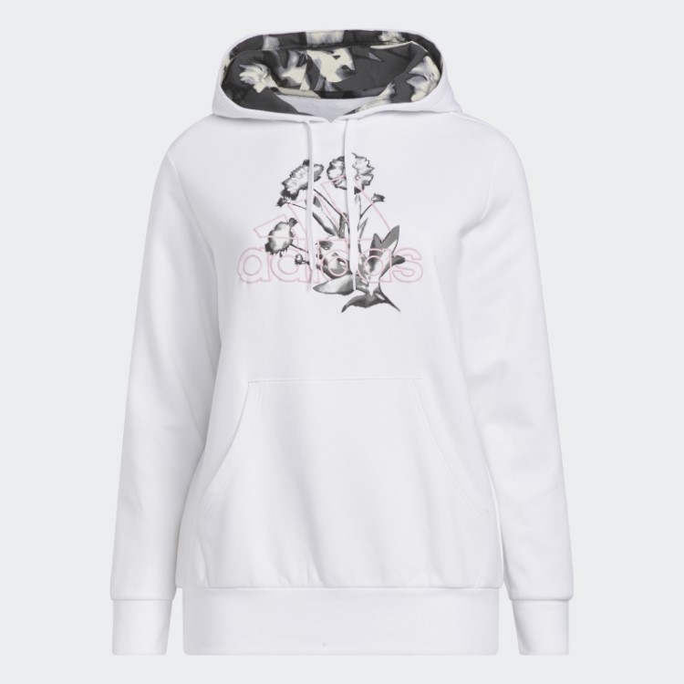 Moletom Com Capuz Bloom (tamanho Grande) Branco Adidas