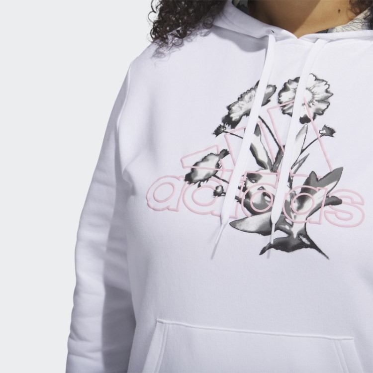 Moletom Com Capuz Bloom (tamanho Grande) Branco Adidas