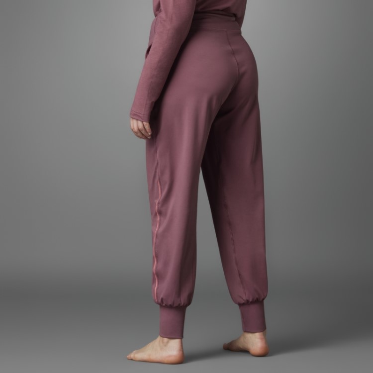 Calça De Ioga Adidas Borgonha Autêntica
