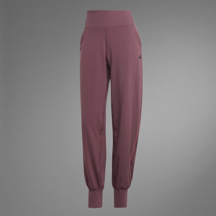 Calça De Ioga Adidas Borgonha Autêntica