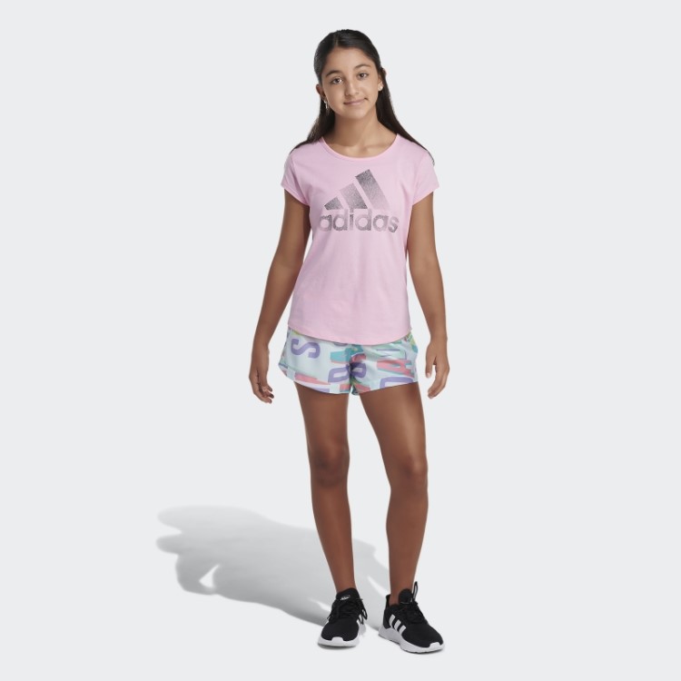 Short Tecido Adidas Com Estampa Allover Ice Mint