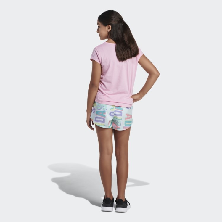 Short Tecido Adidas Com Estampa Allover Ice Mint