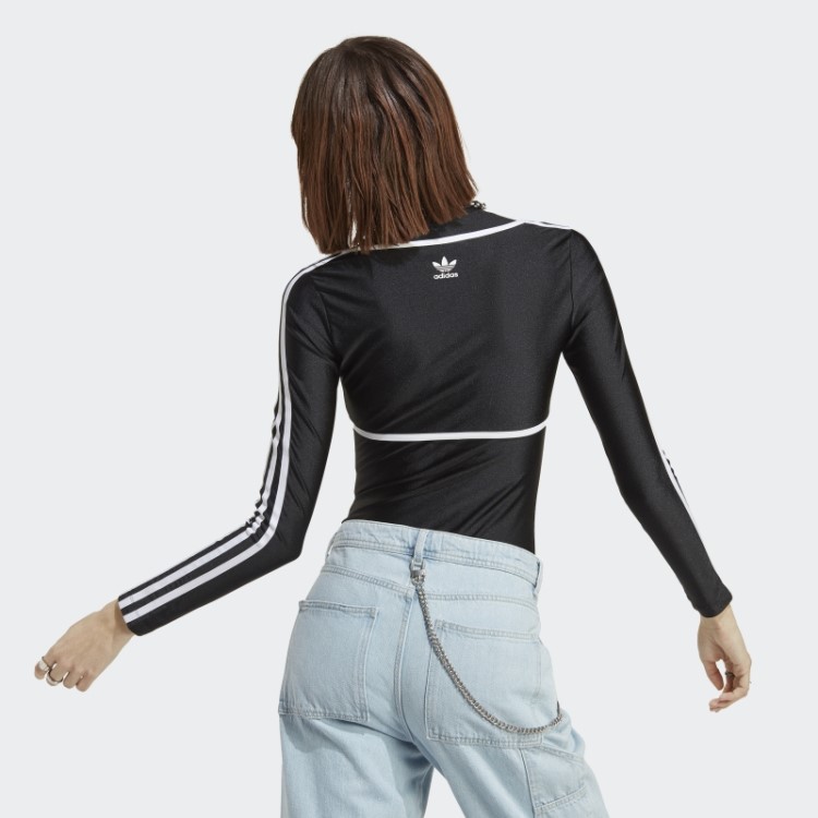 Body Preto Manga Longa Adidas