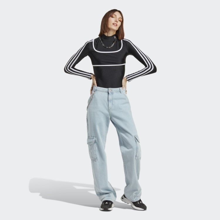 Body Preto Manga Longa Adidas