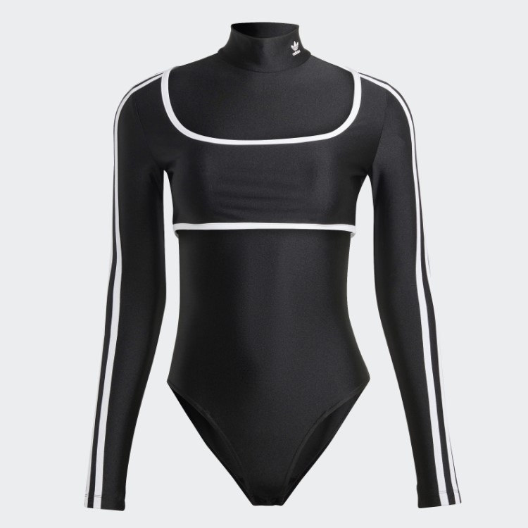 Body Preto Manga Longa Adidas