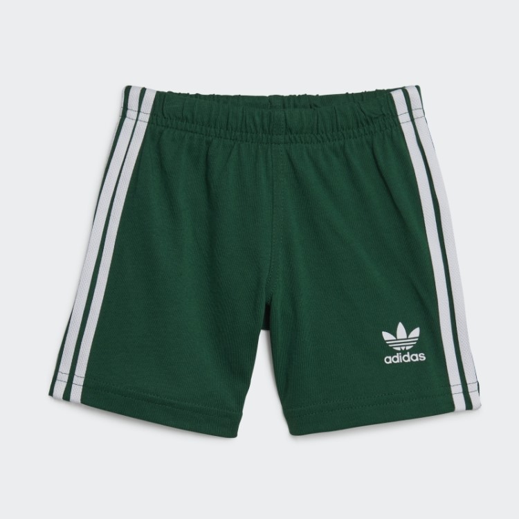 Shorts Trefoil Conjunto Camiseta Verde Escuro Adidas