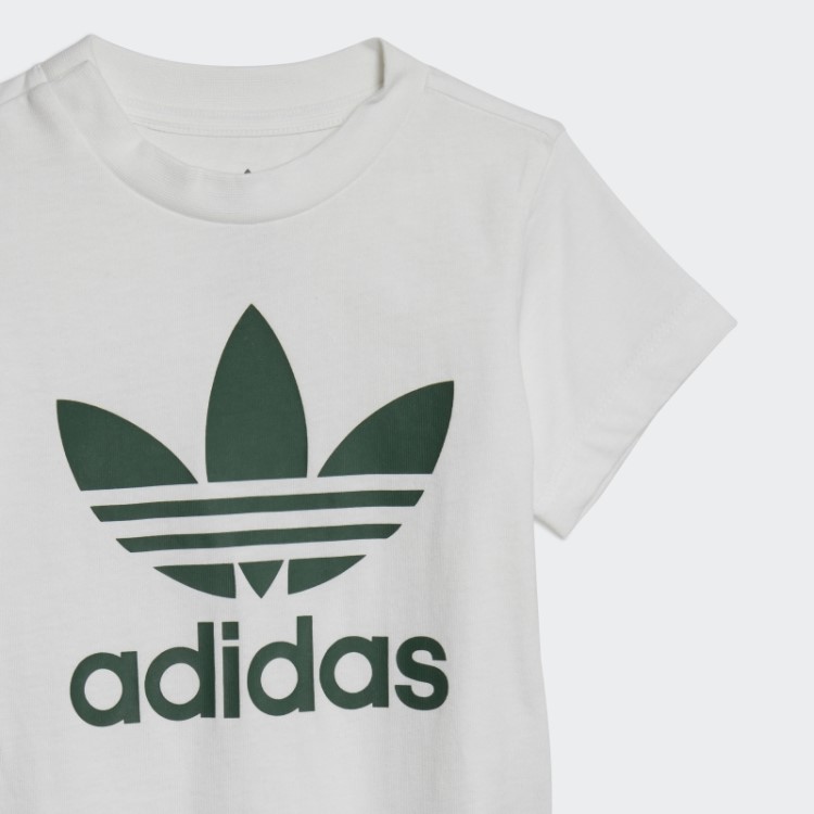 Shorts Trefoil Conjunto Camiseta Verde Escuro Adidas