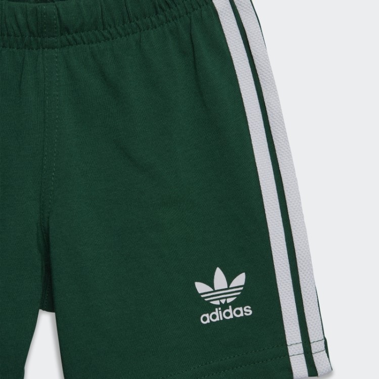 Shorts Trefoil Conjunto Camiseta Verde Escuro Adidas