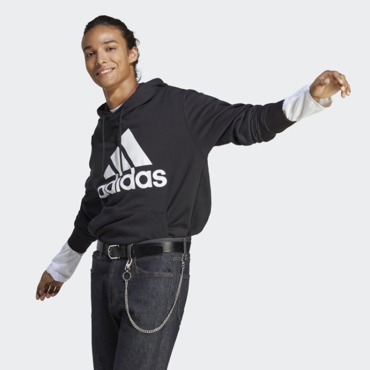 Adidas Essentials French Terry Big Logo Hoodie Preto