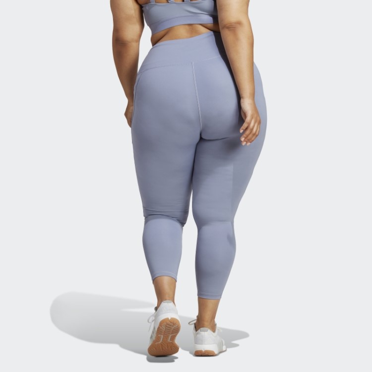 Legging Optime Stash Pocket Training 7/8 (tamanho Grande) Adidas Violeta Prateado