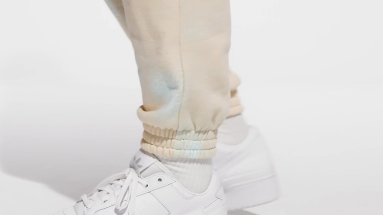 Jogger Com Punho E Estampa Azul Adidas
