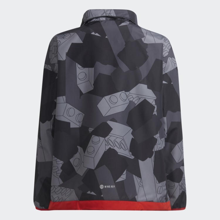 Blusão Cinza Fashion Adidas X Classic Lego Com Meio Zíper