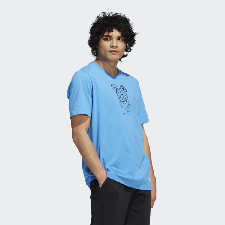 Camiseta Esportiva Azul Adidas Disney