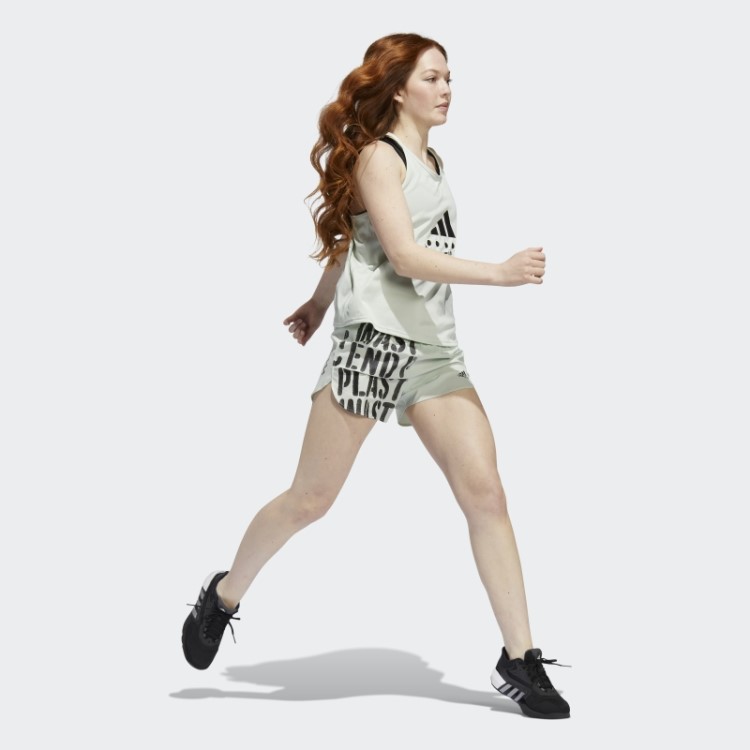 Bermuda De Corrida Adidas Run Fast Com Cueca Interna Verde