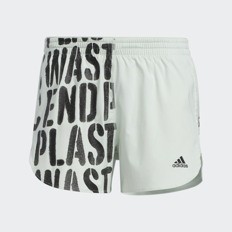 Bermuda De Corrida Adidas Run Fast Com Cueca Interna Verde