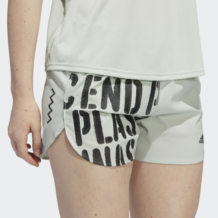Bermuda Estilosa Adidas Run Fast Running Com Cueca Interna Verde