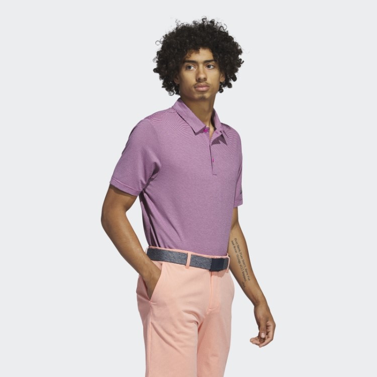 Camisa Polo Listrada Otomana Fúcsia Adidas