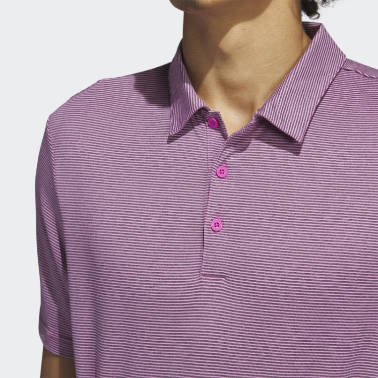 Camisa Polo Listrada Otomana Fúcsia Adidas
