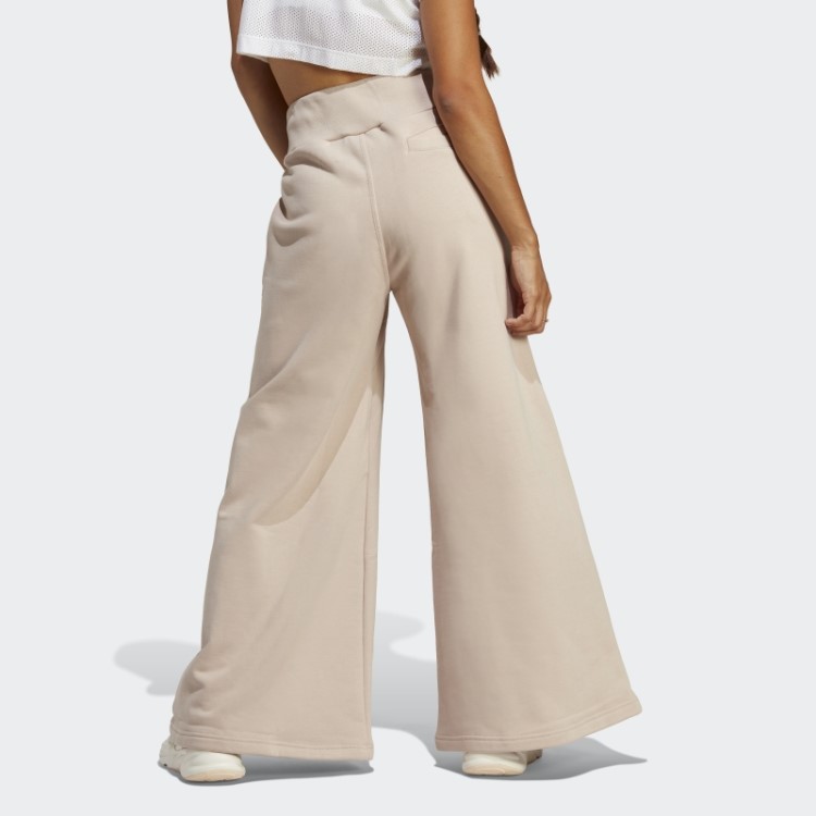 Calça Larga De Fleece Lounge Taupe Adidas