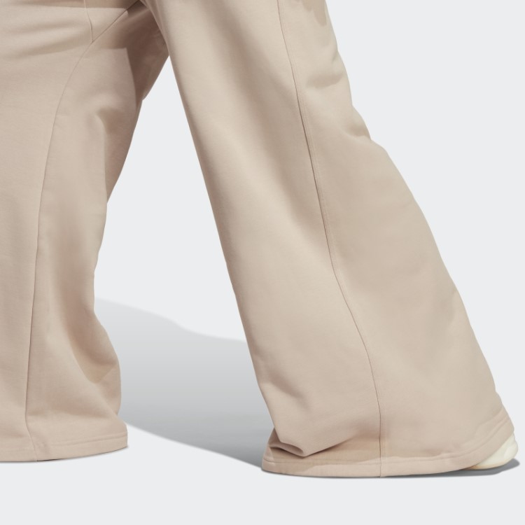 Calça Larga De Lã Adidas Lounge Taupe