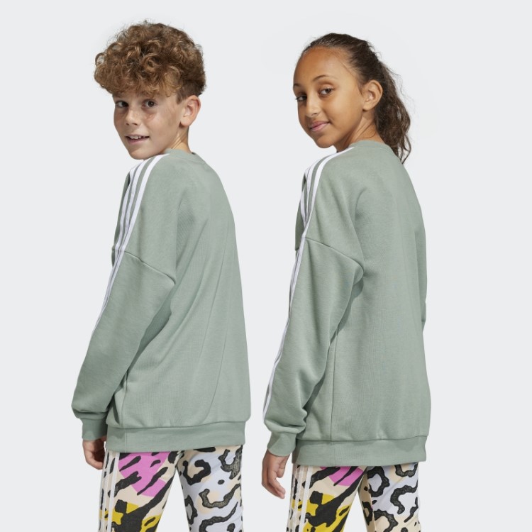 Moletom Com Estampa Animal Print Adidas Verde Prateado