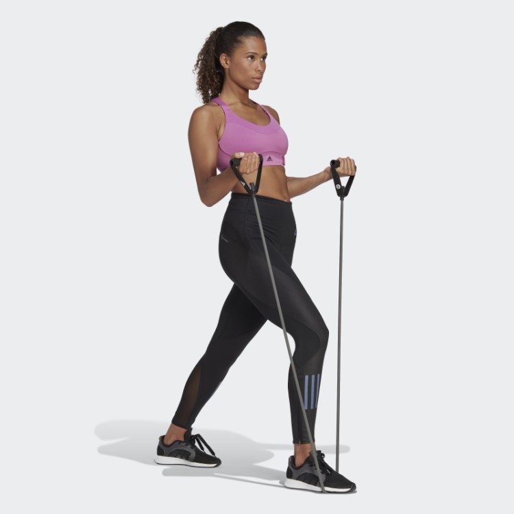 Sutiã Fastimpact Luxe Run De Alto Suporte Lilás Adidas
