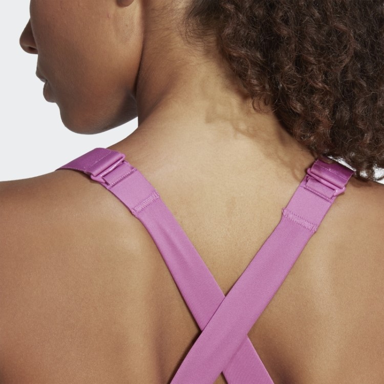 Sutiã Fastimpact Luxe Run De Alto Suporte Lilás Adidas