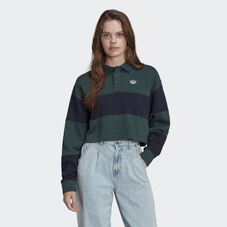 Moletom Adidas Originals Class Of 72 Crop Crew Verde Mineral Hot