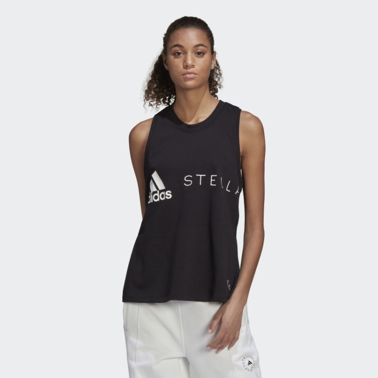 Regata Esportiva Preta Adidas By Stella Mccartney Com Logo