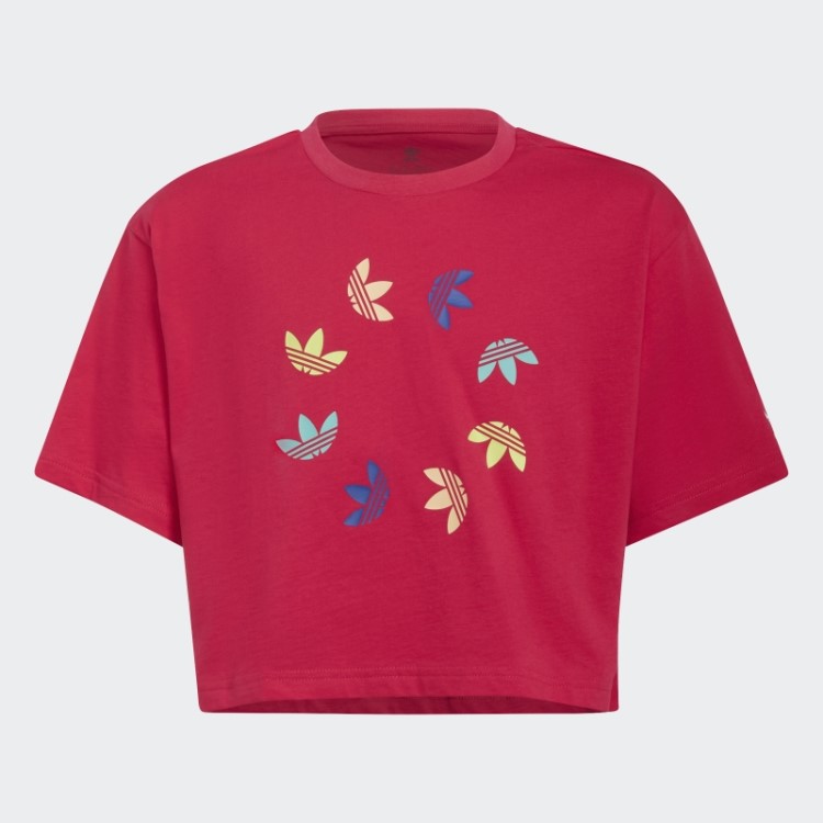 Top Cropped Adicolor Rosa Negrito Adidas